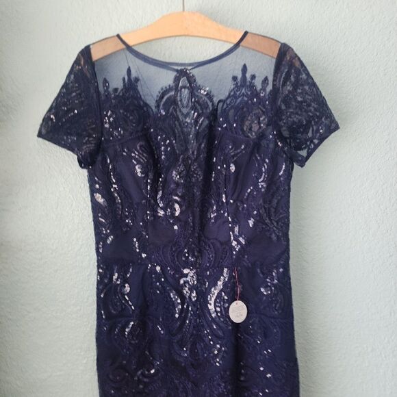 Chi chi London new with tags sequins cocktail formal midi dress - Picture 3 of 16